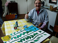 Some of our clients really enjoying filling in the gaps, so we paint designs in black and white and they choose the colours to use for the design. This improves their coordination and teaches them about colour matching and blending.